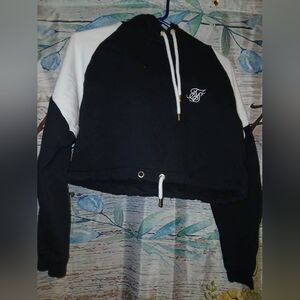 Black and White Hooded Sweatshirt